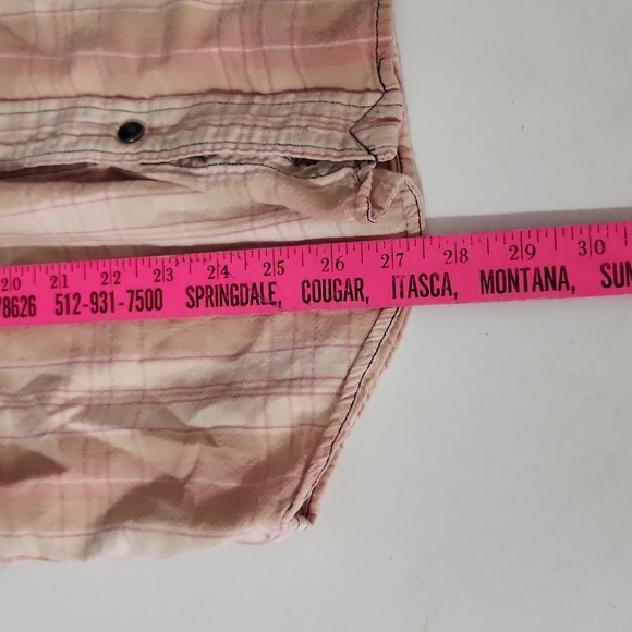 Lucky Brand Mens Size M Snap Shirt LS Bleach Dipped Distentive Western - Picture 6 of 8